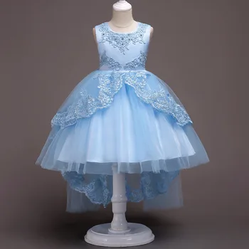 Poletje Družico Obleke za Dekle Lok Zaostajajo Princesa Belo Cvetno Maturantski ples Dekleta Obleke Diplomi Otroci Oblačila 10 Leto