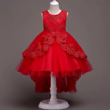 Poletje Družico Obleke za Dekle Lok Zaostajajo Princesa Belo Cvetno Maturantski ples Dekleta Obleke Diplomi Otroci Oblačila 10 Leto