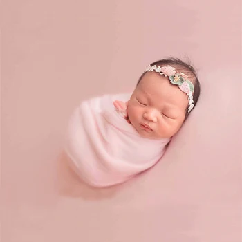 Močno Raztezajo Novorojenčka Zaviti Mehko Elastično Otroška Fotografija Swaddling Barva Odejo Dojenčka Foto Rekviziti Dodatki, 40*160 cm