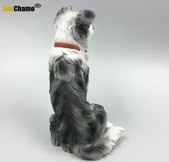 Ustvarjalne Mejni Škotski Ovčarski Pes Simulacije Pes Model Sedel Držo Preprosta Sodoben Okraski Obrti Figurice Miniature Kiparstvo Darilo
