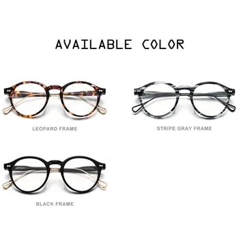 HEPIDEM Acetat Optični Oči Očal Okvir za Ženske Retro Vintage Okrogle Očala Moških Nerd Recept Očala Očala 9121