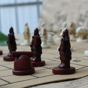 Vintage Kitajski Terra Cotta Bojevniki Igra Šah Zbirateljskih Zabava Darila