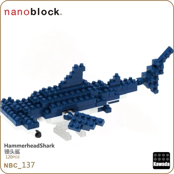Novo Nanoblock NBC-137 Hammerhead Shark Mini Zbirka Serije 120 Kos Mikro Velika gradniki Smešno Ustvarjalno Darilo
