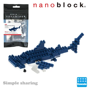 Novo Nanoblock NBC-137 Hammerhead Shark Mini Zbirka Serije 120 Kos Mikro Velika gradniki Smešno Ustvarjalno Darilo