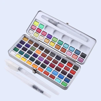 Visoka Kakovost 50/72/90 Barve Trdna Akvarel Barve Nastavite Osnovne Neone Bleščice Akvarel Barve za Risanje Umetnosti Barve Blaga