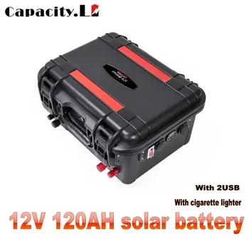 Zmogljivosti.Li 12v sončne baterije 120ah lifepo4 BMS, Polnilne Baterije, za kampiranje baterije 12.8 v litij-camping car Davčnega paketa Cig
