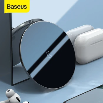 Baseus 15W Qi Hiter Brezžični Polnilnik Tipke Za Stroki Stroki Pro Steklena Plošča Tanka Vidni Brezžični Telefon, Polnilec Za iPhone11 X Xs Max