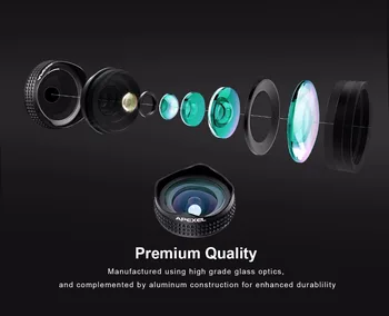 Apexel Optičnih vlaken Pro Portret objektiv 18 MM HD, širokokotni Objektiv Kamere kit Več Krajine za iPhone 7 6s plus & iphone 5 univerzalno posnetek