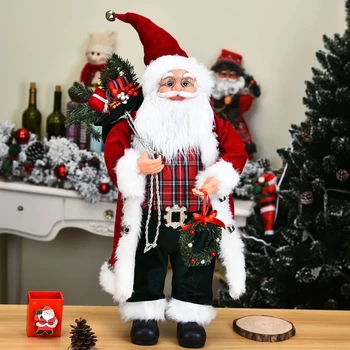 2021 market božič Božič Okraski za Dom 45 Big Santa Claus Lutka Otroke Božič Novo Leto Gift Shop Okno Božično Drevo Decor