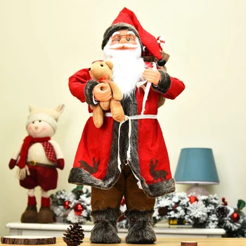 2021 market božič Božič Okraski za Dom 45 Big Santa Claus Lutka Otroke Božič Novo Leto Gift Shop Okno Božično Drevo Decor