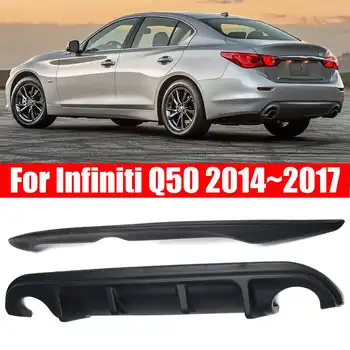 2 Kos Za Q50 ABS materiala Avto Zadnji Odbijač Difuzor lip Spojler Za Infiniti Q50 4-vratni Sedan 2013-2017