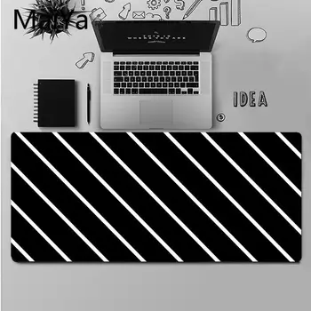 Maiya Črno in Belo Črtasto Strešnik MousePads Računalnik Laptop Anime Miško Mat Brezplačna Dostava Velik Miško, Tipke Tipkovnice Mat