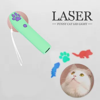 1 KOS Smešno Hišne LED Laser Hišnih Mačk Igrača Lasersko Svetlobo Igrača Laser Pogled Interaktivni Puzzle Projekcija Pero Dražila Palico Svetlobe