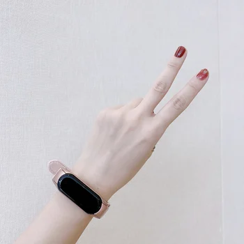 Mi 5 Zapestje Traku Za Xiaomi Mi Pasu 5 Usnjeno Zapestnico Moda Dekle Šport Gledam Band Miband 5 Pašček Za Zapestje Watchband Accessorie