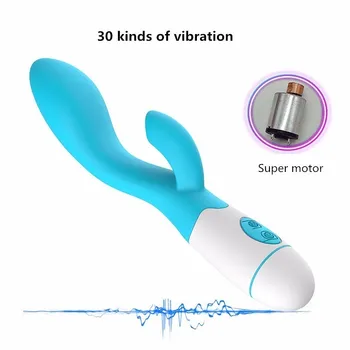 30 Hitrosti Silikona, G-spot Vibrator, Vibrator Dvojni Šok Vibrator Spola Igrače, za Ženske z vibriranjem Penis Klitorisa Anal Masaža Vibrator