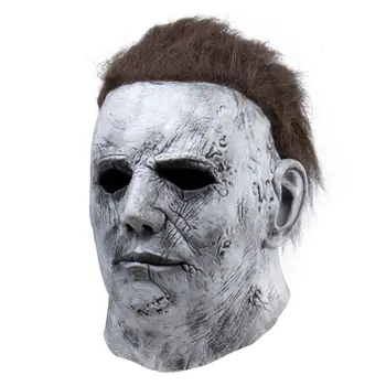 Vroče Film Halloween Grozo Michael Myers Masko Cosplay Odraslih Iz Lateksa Full Face Čelado Halloween Scary Maškarada Igrače, Rekviziti