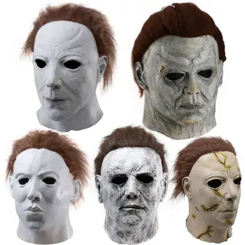 Vroče Film Halloween Grozo Michael Myers Masko Cosplay Odraslih Iz Lateksa Full Face Čelado Halloween Scary Maškarada Igrače, Rekviziti