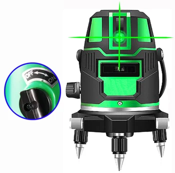5 Linij, 20-Krat Zeleno Lasersko Ravni 360-Stopinjski Self-izravnavanje Prostem Laser Line Meritev Diagnostičnega Orodja Lazer Ravni Orodje