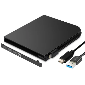 2 v 1 9.5/9.0 mm Tip C + USB 3.0, SATA, Zunanji Optični Pogon Primeru, Blu-Ray, DVD/CD-ROM Za Prenosnik Macbook