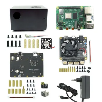 Raspberry Pi X825 SSD&HDD SATA Odbor Ujemanje Kovinsko Ohišje+Stikalo+Kul Fan, Honeycomb ohišje za X825 Raspberry Pi 4 Model B X735