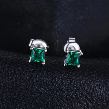 JewelryPalace Ustvarili Nano Smaragdno Stud Uhani 925 Sterling Srebrni Uhani Za Ženske Dragih Kamnov, Korejski Earings Modni Nakit