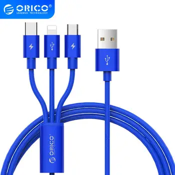 ORICO H3S 3 v 1, USB Kabel USB A na Mikro B/Tip C/Lighting Kabel za Polnjenje za iPhone XS XR 7 Huawei P20 Xiaomi 8