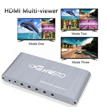 HDMI Multi viewer Quad Zaslon 4 Input 1 Izhod 4×1 Mulit-pregledovalnik Preklopnik Video Pretvornik za TV Prenosni RAČUNALNIK Projektor