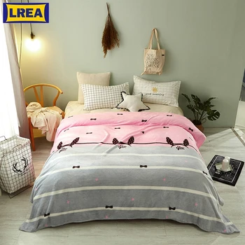 LREA Domačega tekstilnega Super roza odrasle flis odejo pokrov na postelji mehko avtomobilom vrgel na kavč