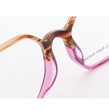 ženske letnik očala okvirji za moške krog Vrh Kakovosti Polno Platišča Acetat fashiob klasičnih Eyeglass Okvirji lahka očala