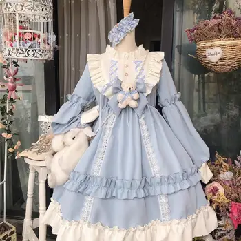 2020 sweet lolita obleko jesen in zimo, op dolgo sleeved lolita krilo šolarka spot dnevno retro srčkan princesa obleko