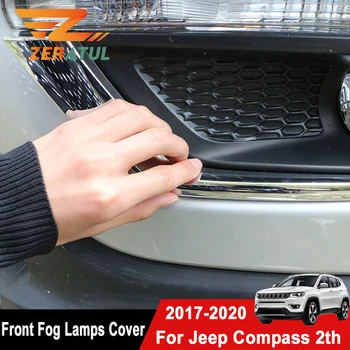 Zeratul Auto Luči za Meglo Zajema Nalepke ABS Avtomobilski žarometi za Meglo Zaščitni Pokrov Za Jeep Compass 2th 2017 - 2020 Dodatki