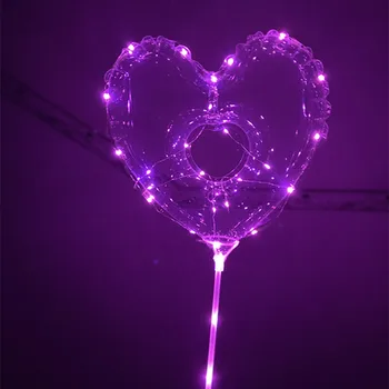 Ročaj Led Božično Drevo Srca Balon Svetlobna Pregleden Samorog Poroko, Rojstni dan Okraski Otrok LED Luči Balon