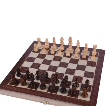 Otroci Odraslih Magnetni Šah Nastavite Zložljiva Profesionalni Prenosni Shranjevanje Reže Leseni Šah Odbor Igra s Izdelane Šahovske figure