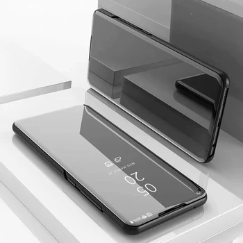 Za Samsung A21S Primeru Luksuznih Projekcijska Stojala Ogledalo Primeru Telefon Za Samsung Galaxy A21S Primeru za 6,5 palčni A 21S A21 S Usnja Fundas
