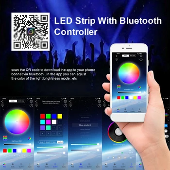 USB LED Niz Lahka Bluetooth App Nadzor Niz Luči Lučka Nepremočljiva Prostem Pravljice Lučke za Božično Drevo Decoration