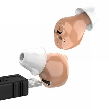 NAS ponovno Polnjenje Nevidno CIC Digitalni Slušni Pripomočki za Ojačevanje Zvoka V Ušesu USB polnjenje Zmanjšanje Hrupa, ki NAS Plug za Starejše