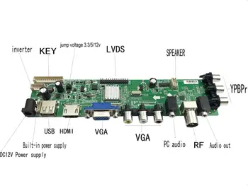 Za LTN154X3-L06 1280X800 plošči TV DVB-T2 HDMI DVB-T, DVB-C LCD 1driver svetilke Nadzor ler Odbor VGA, USB, AV RF 30pin