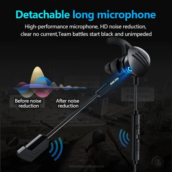 NUBWO NH01 Slušalke za V Uho Šport Gaming Slušalke Lučka Nosilni Pas Lahko Povežete Mobilni Telefon
