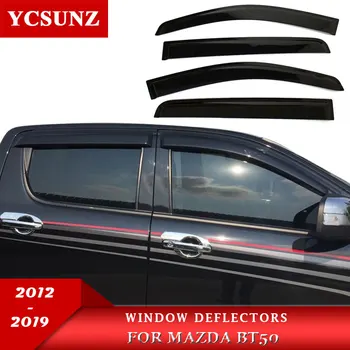 Vbrizgavanje black Weathershield Vreme Ščiti Okno Vizir Za Mazda Bt50 2012-2019 2020 4pcs