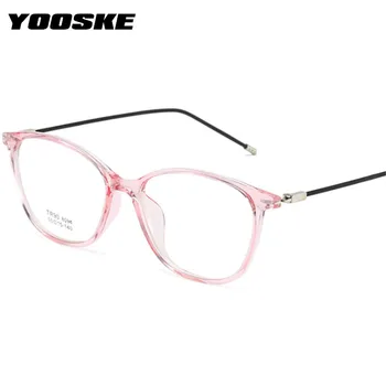 YOOSKE TR90 Očal Okvir Ženske Retro Ultralahkih Mačka Oči Očala Okvirji za Moške, Modni ženski Dodatkov Ponaredek Očala