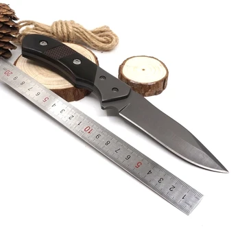Fiksno Rezilo Lovski Nož za Kampiranje Žep Taktično Nož 8cr13Mov Rezilo Leseni Ročaj Titana Preživetje Noži na Prostem Multi Orodje