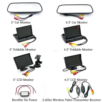 HD Dinamični Poti Skladbe Avto Pogled od Zadaj Kamero Za Peugeot 2008 2016 4.3 5 palčni Parkiranje Ogledalo LCD Monitor za Brezžični