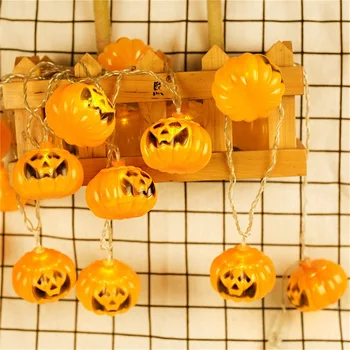 OUTELA Prostem Nepremočljiva Halloween Pumpkin Lantern LED Rumeno Luč Niz Luči