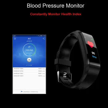 Fitnes Tracker Barvni Zaslon Monitor Srčnega utripa, Krvnega Presure Pametna Zapestnica SOS Smartwatch Športno ročno uro Za Android Telefon