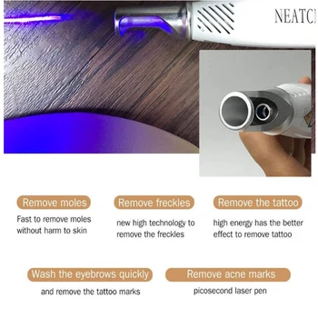 Neatcell Picosecond Laser Pero, Modro Terapija s Svetlobo Laserja Plazme Pero Brazgotina Mol Freckle Tatoo Odstranitev Stroja za Obraz za Nego Kože