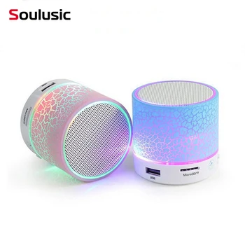 Soulusic Novo A9 LED Mini Brezžična Bluetooth Crack Zvočniki Z Mikrofonom za Prostoročno Prenosni Stereo Audio (Stereo zvok TF USB LoundSpeaker
