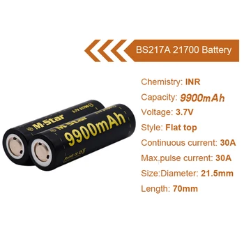 2020 Visoka zmogljivost 21700 baterije za ponovno Polnjenje IMR 21700 9900mAh Ravno Top Polnilna Litij-ionska Baterija za Elektronsko Cigareto