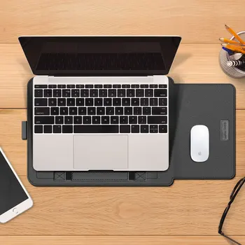 Laptop Rokav Imetnik Vrečko PU Usnjena torbica za MacBook Air Pro 11 12 13 14 15 Mouse Pad Torbica za Prenosnik Kritje za Xiaomi Huawei