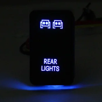 1x 12V Modro LED Svetlobo Bar Spot Meglo Zadnje Luči Potisnite Gumb Preklopi Avto Led Stikalo za Ford Ranger ZA PX 11-15 forMazda BT50