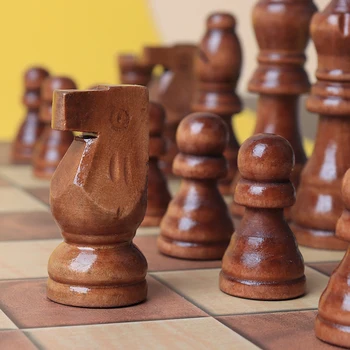 3 v 1 Velika Zložljiv Leseni Šah Igre Set Home Potovanja Stranka Igre, Šah in Backgammon Dama Igrača Chessmen Zabava